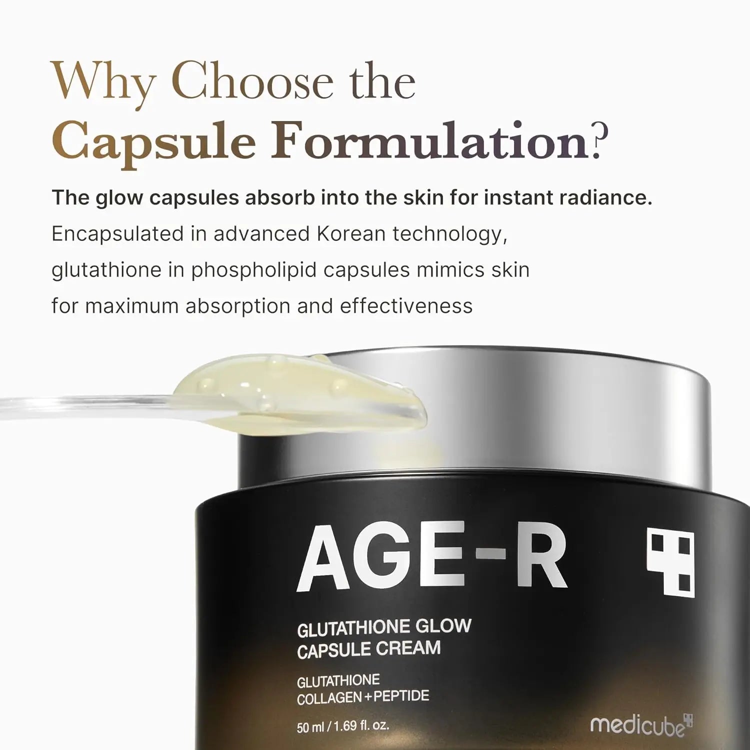 MEDICUBE AGE-R Glutathione Glow Capsule Facial Cream