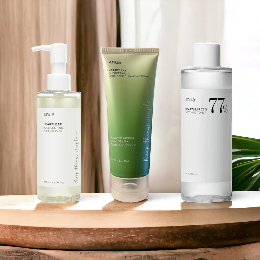 ANUA Heartleaf Pore Care & Brightening Skincare Trio