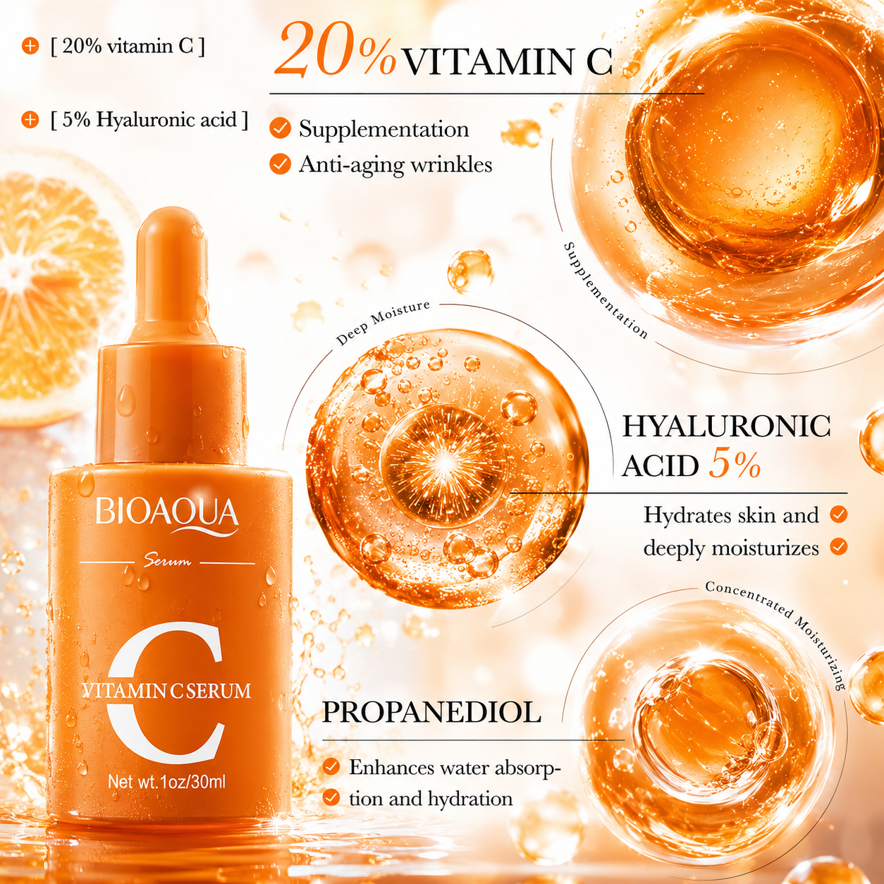BIOAQUA Vitamin C Radiant Glow Serum