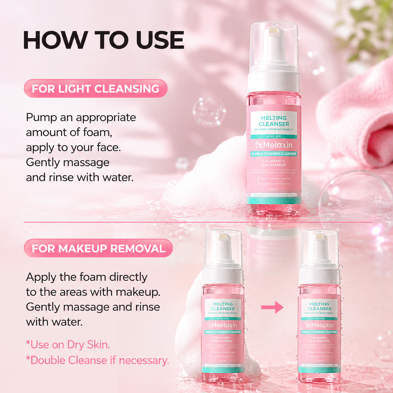 Dr. Melaxin Bubble Foaming Melting Cleanser