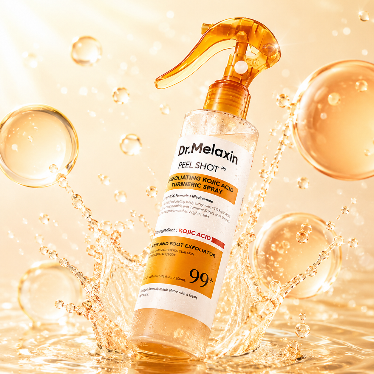 Dr. Melaxin Body Keratin Care Kojic Acid Turmeric Exfoliating Spray