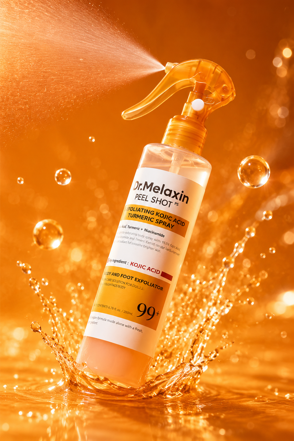 Dr. Melaxin Body Keratin Care Kojic Acid Turmeric Exfoliating Spray