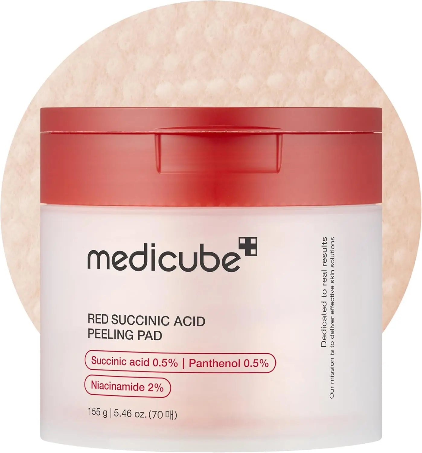 MEDICUBE Red Succinic Acid Exfoliating Facial Peeling Pads