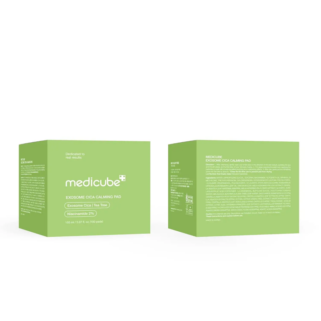 MEDICUBE Exosome Cica Tea Tree Calming Toner Pads