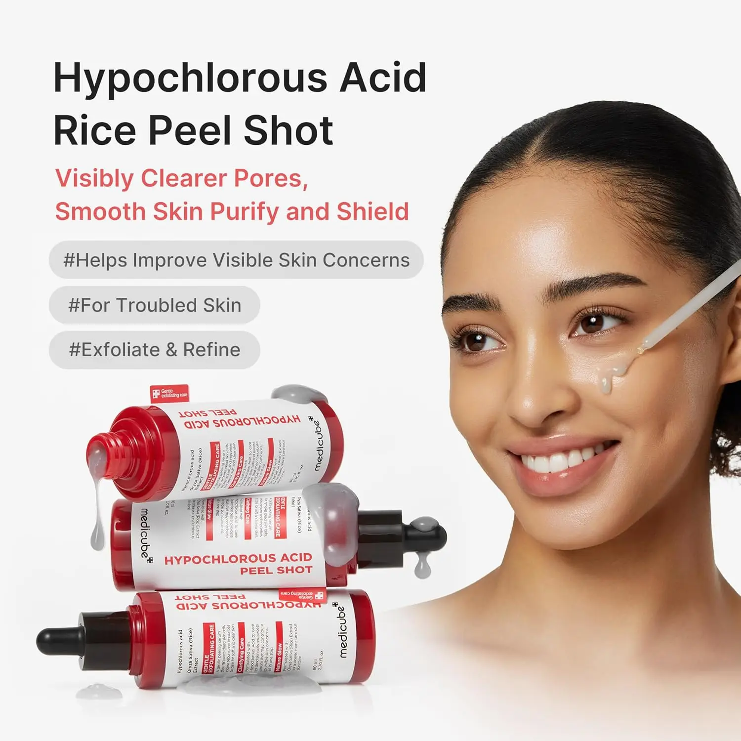 MEDICUBE Hypochlorous Acid Facial Peel Shot Serum