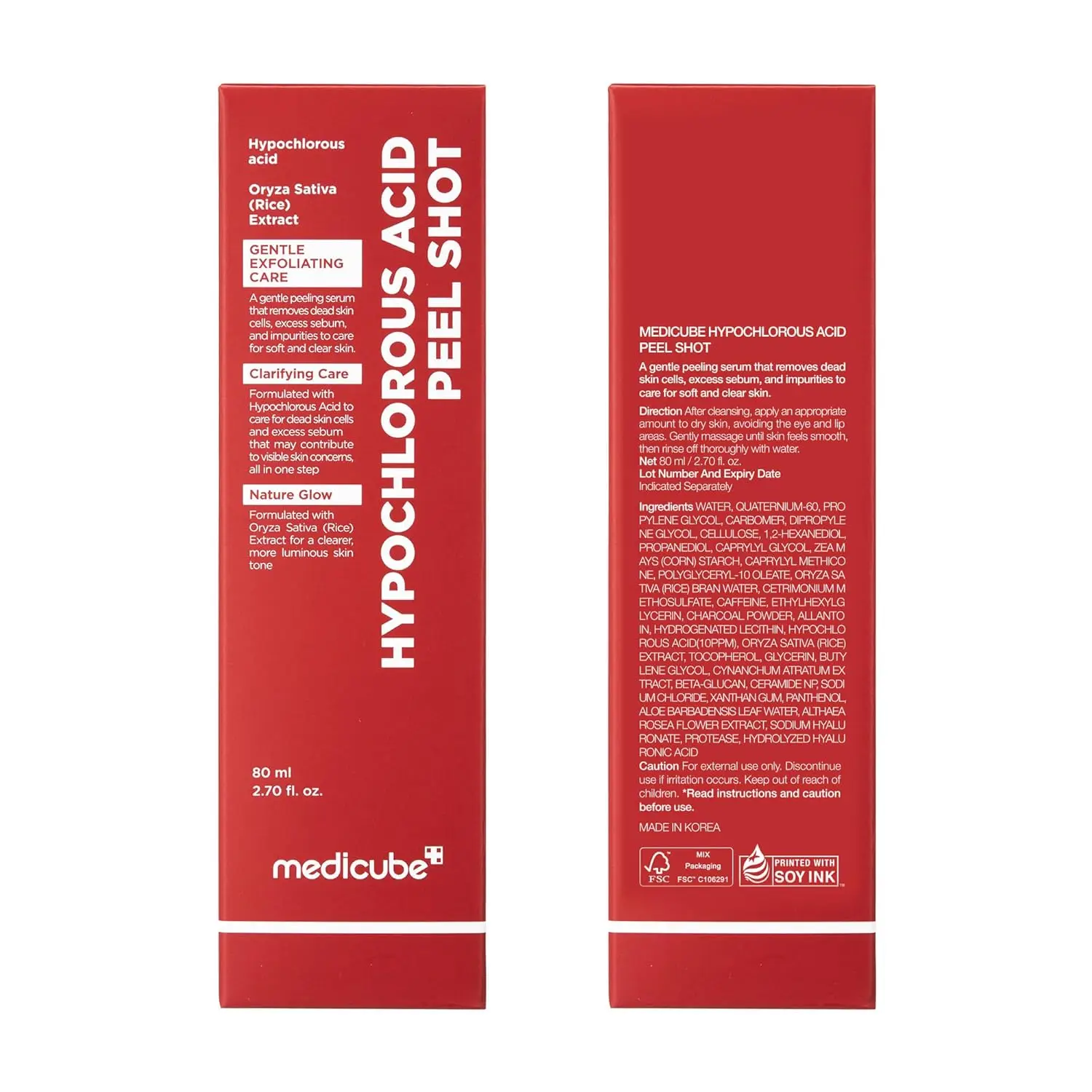 MEDICUBE Hypochlorous Acid Facial Peel Shot Serum