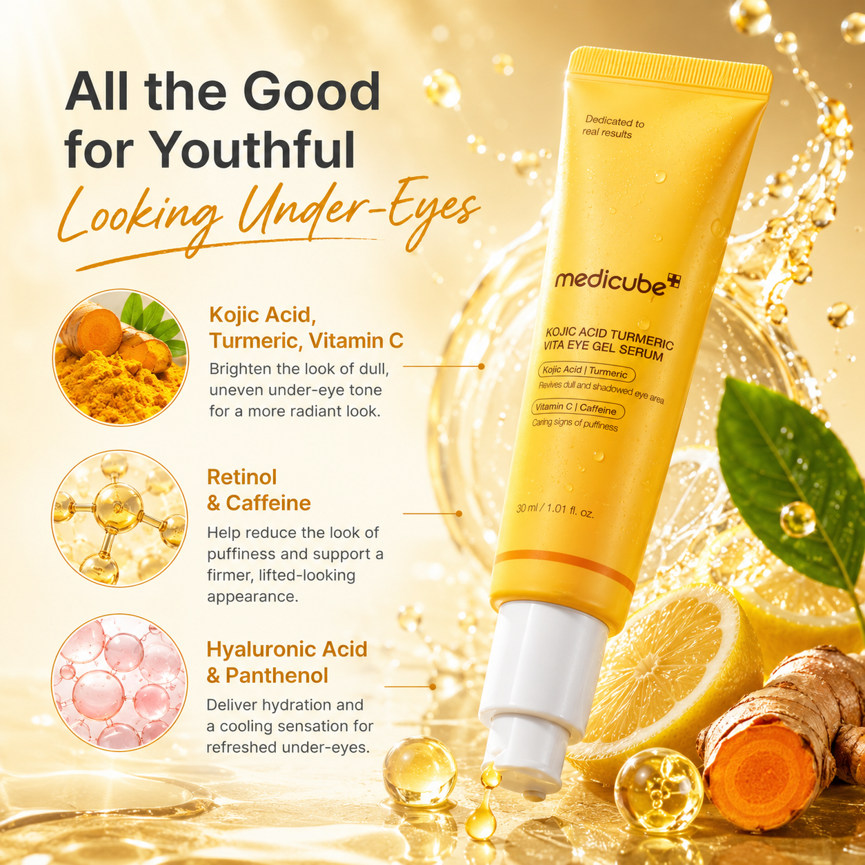 MEDICUBE Kojic Acid Turmeric Eye Gel Serum