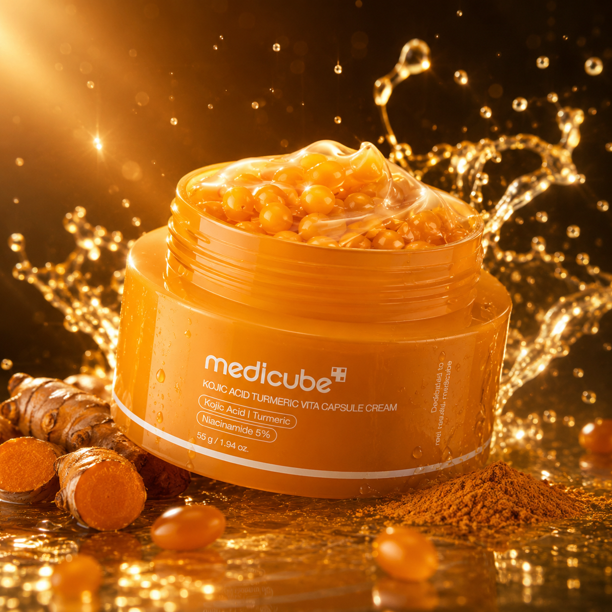 MEDICUBE Kojic Acid Turmeric Capsule Cream with for Skin Radiance