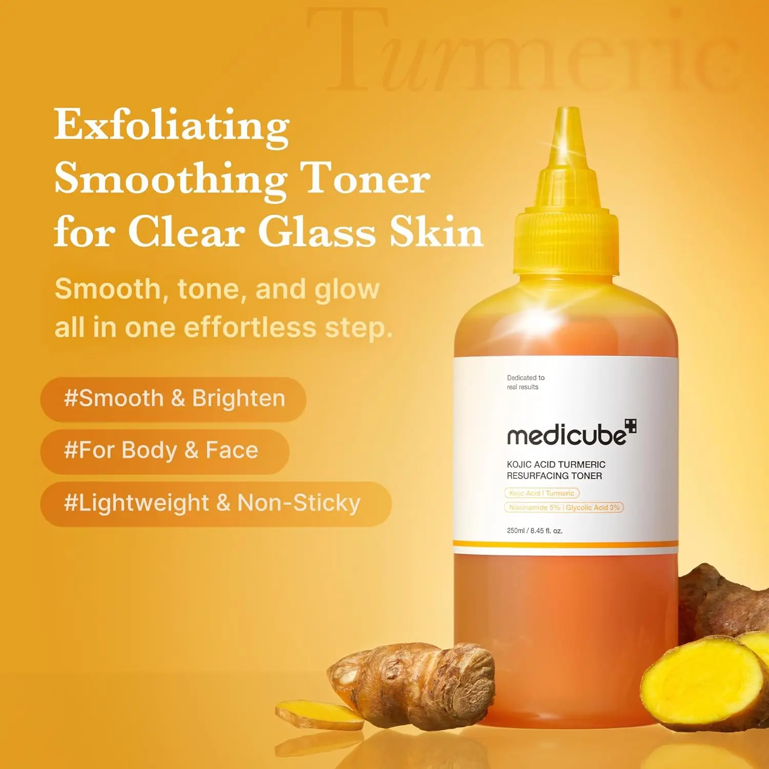 MEDICUBE Kojic Acid Turmeric Bright Skin Daily Resurfacing Toner