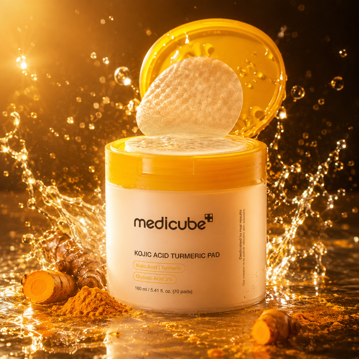 MEDICUBE Kojic Acid Turmeric Clarifying Toner Pads