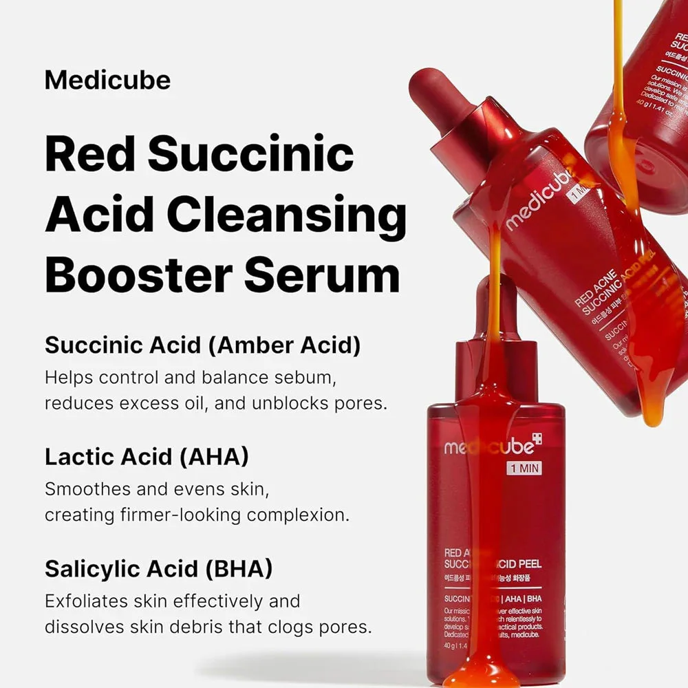 MEDICUBE Red Succinic Acid Exfoliant Peel Serum