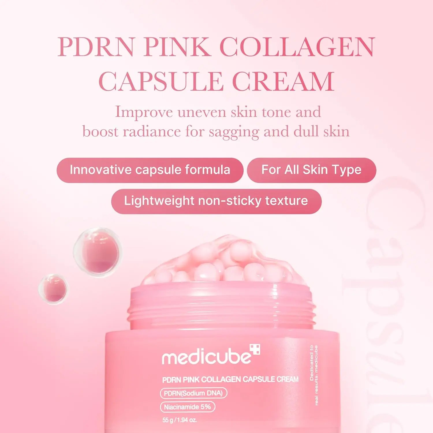 MEDICUBE PDRN Pink Collagen Capsule Cream with Salmon DNA