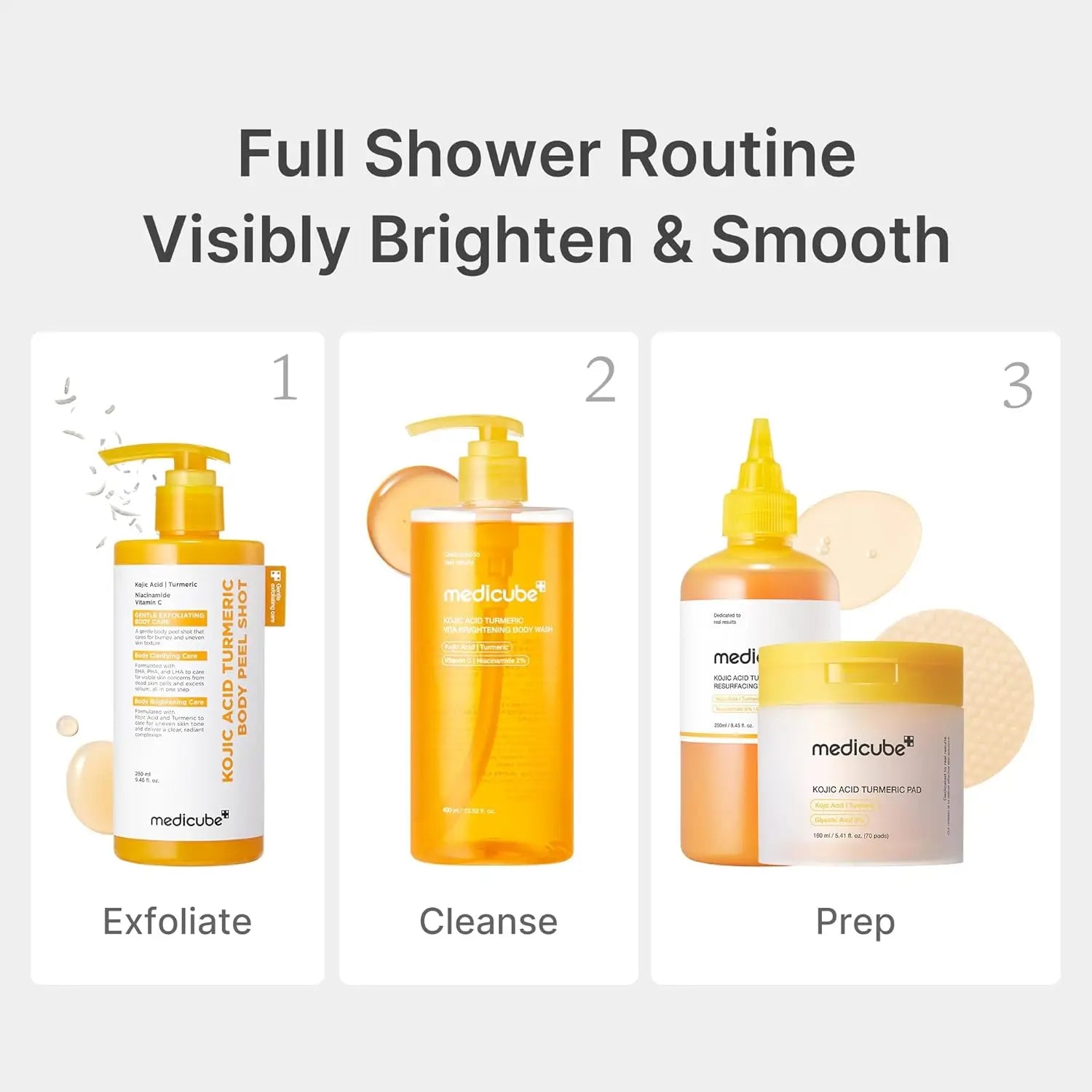 MEDICUBE Kojic Acid Turmeric Gentle Brightening Shower Gel