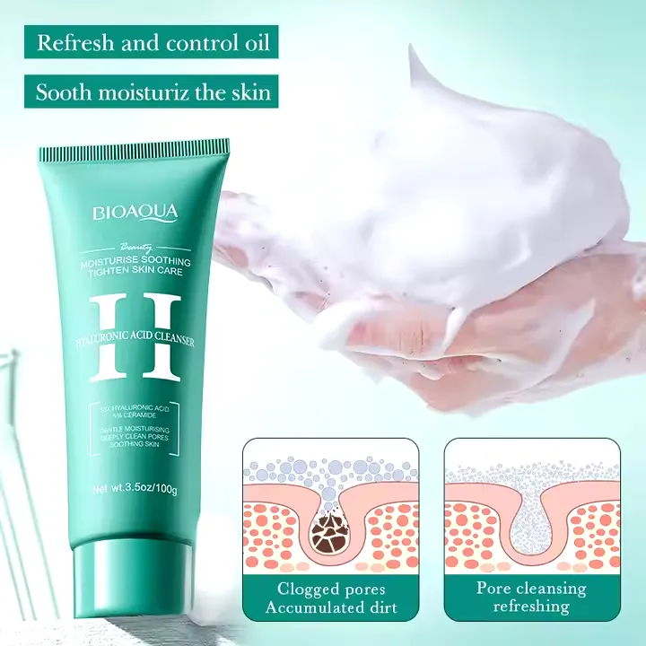 BIOAQUA Hyaluronic Acid Hydra Glow Foam Cleanser