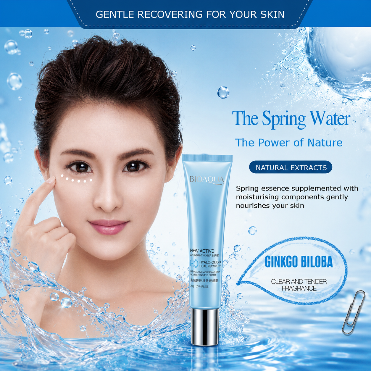 BIOAQUA Hyalo-Oligo Bright Eye Daily Renewal Hydration Cream