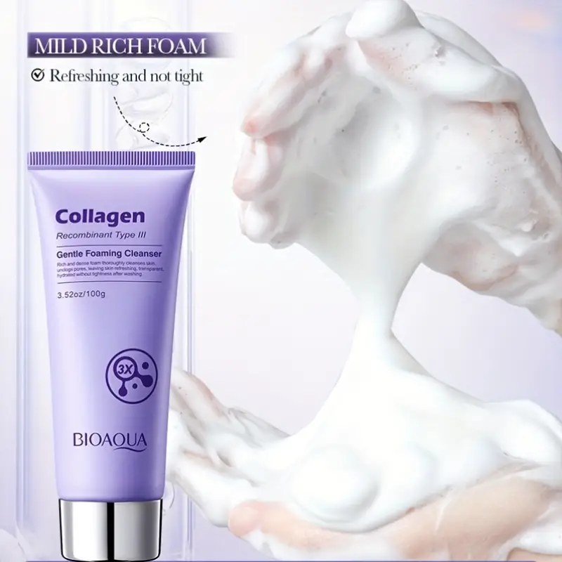 BIOAQUA Recombinant Type III Collagen Gentle Foam Cleanser