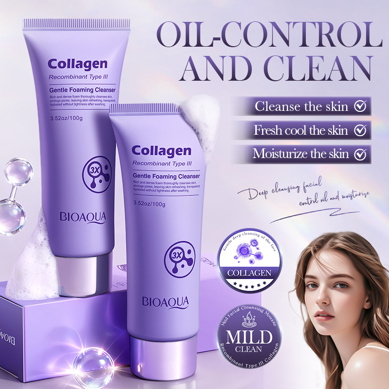 BIOAQUA Recombinant Type III Collagen Gentle Foam Cleanser