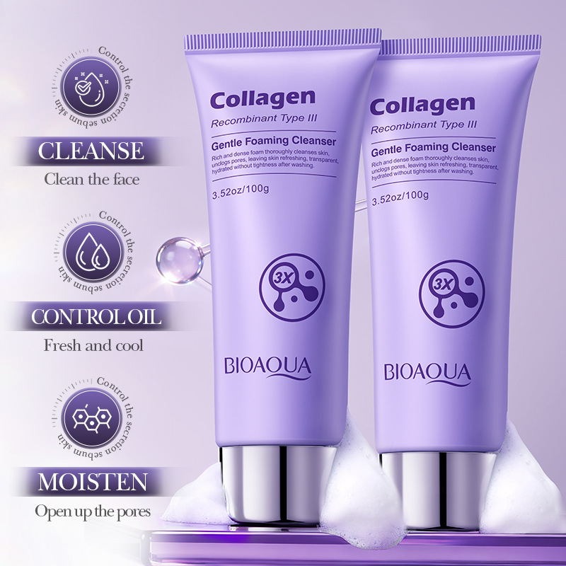 BIOAQUA Recombinant Type III Collagen Gentle Foam Cleanser
