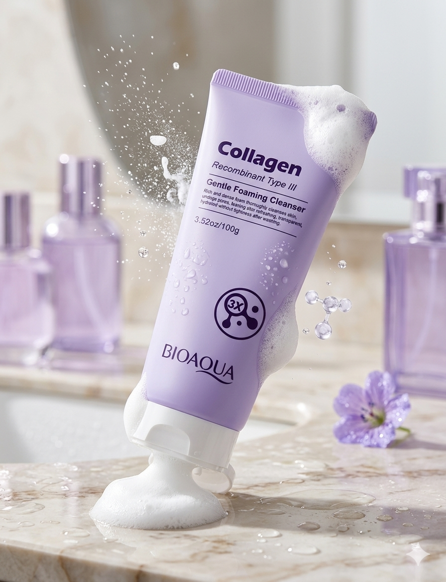 BIOAQUA Recombinant Type III Collagen Gentle Foam Cleanser