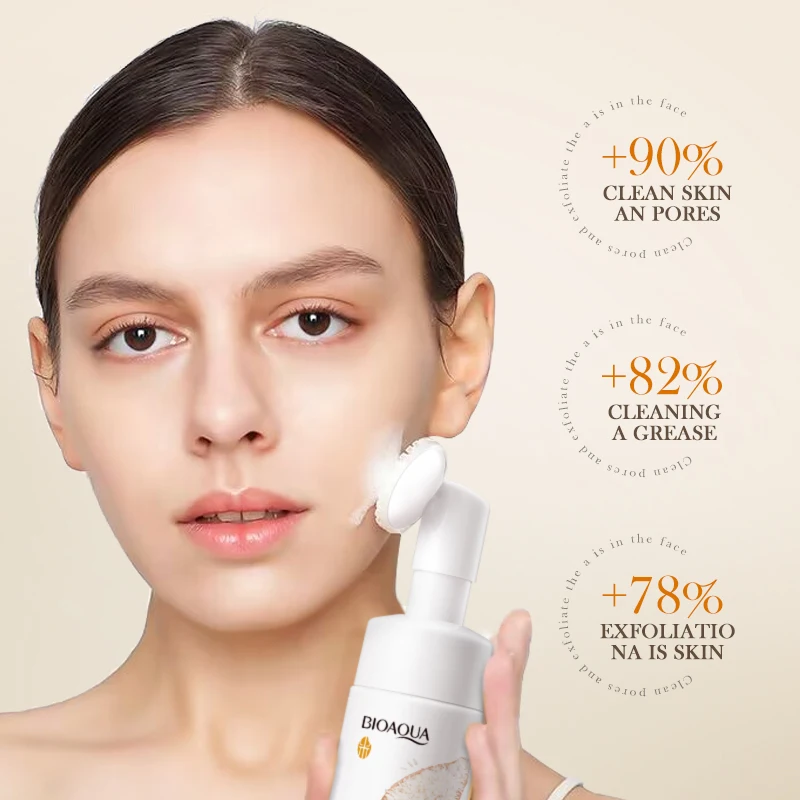 BIOAQUA Rice Raw Pulp Daily Glow Face Mousse Cleanser