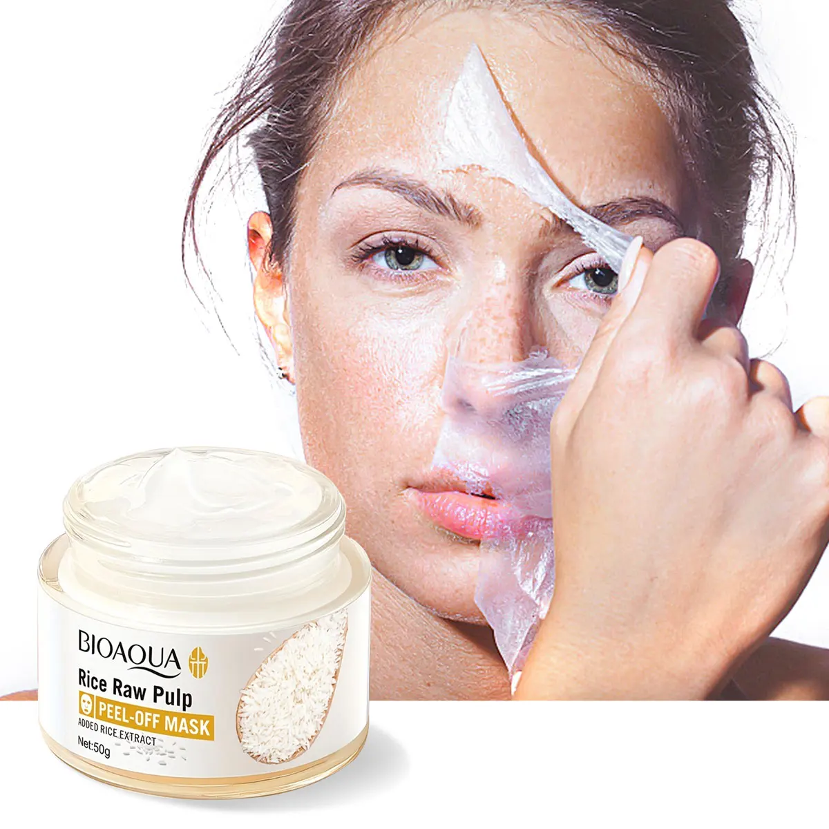 BIOAQUA Rice Raw Pulp Daily Glow Peel-Off Face Mask