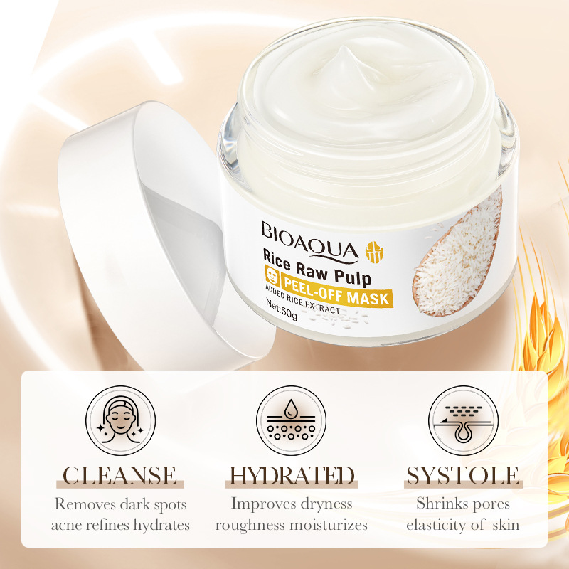 BIOAQUA Rice Raw Pulp Daily Glow Peel-Off Face Mask