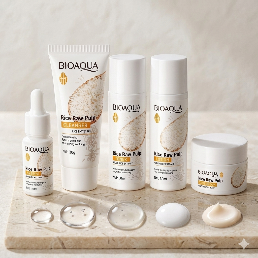 BIOAQUA Rice Raw Pulp Skin Glow Travel Kit