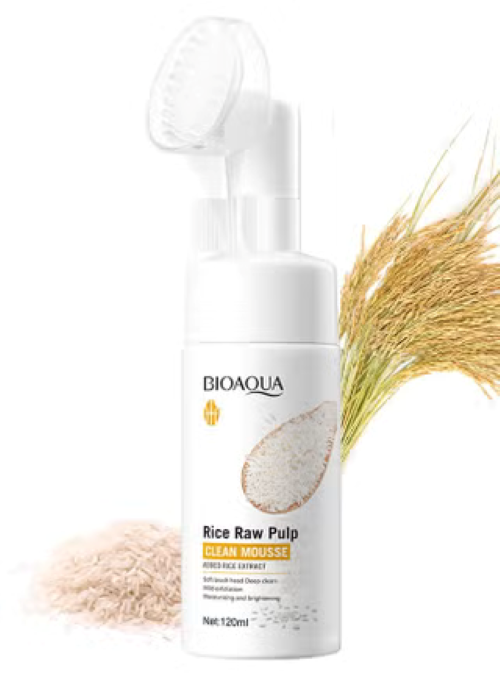 BIOAQUA Rice Raw Pulp Daily Glow Face Mousse Cleanser