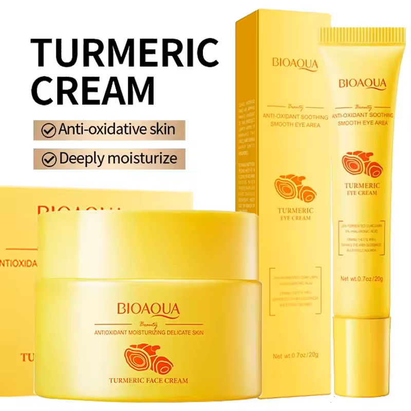BIOAQUA Turmeric Antioxidant Anti-Aging Skin Duo (Face & Eye Cream)