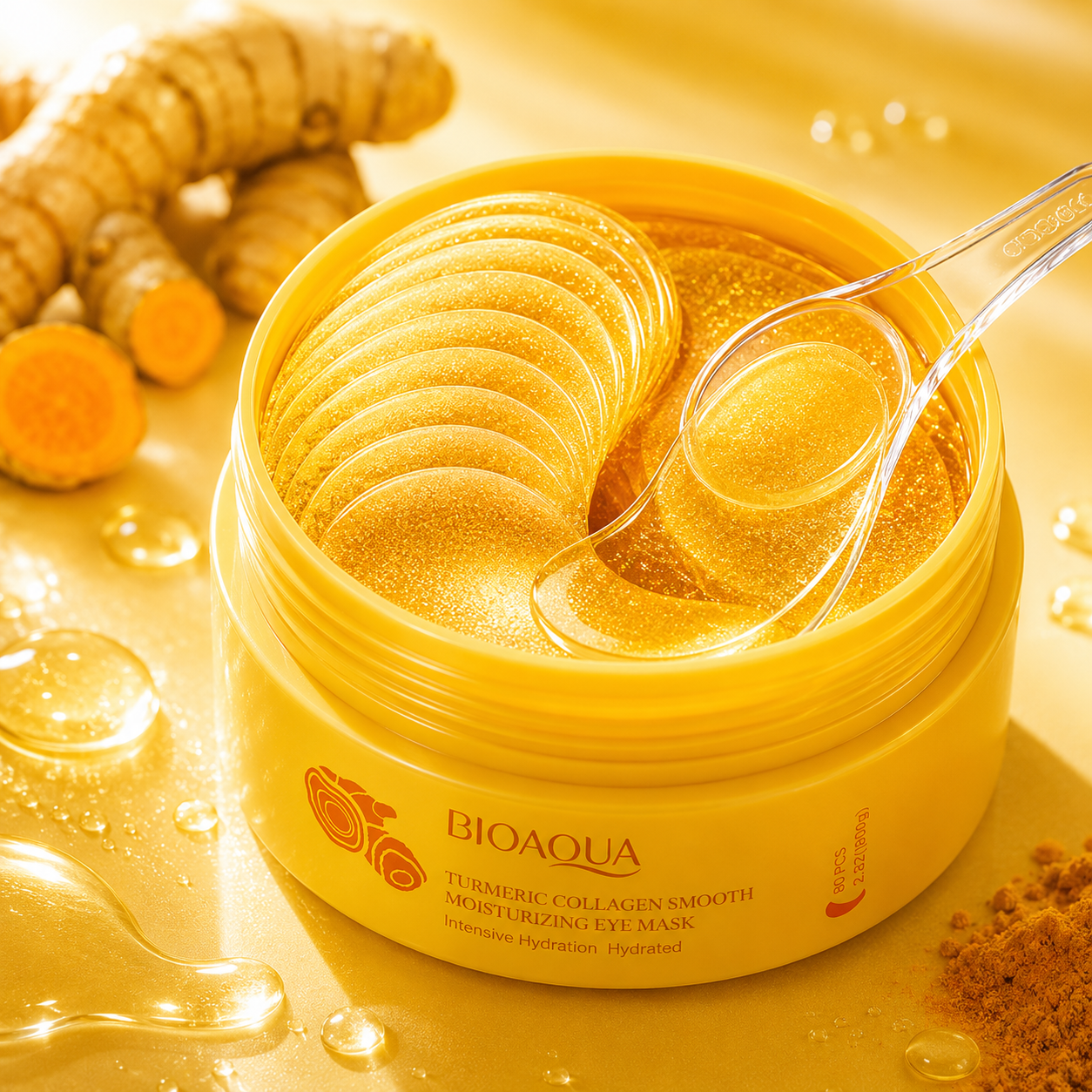BIOAQUA Turmeric Collagen Hydra Glow Eye Masks