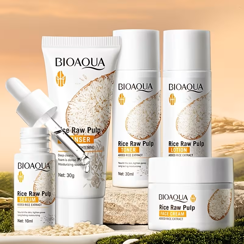BIOAQUA Rice Raw Pulp Skin Glow Travel Kit