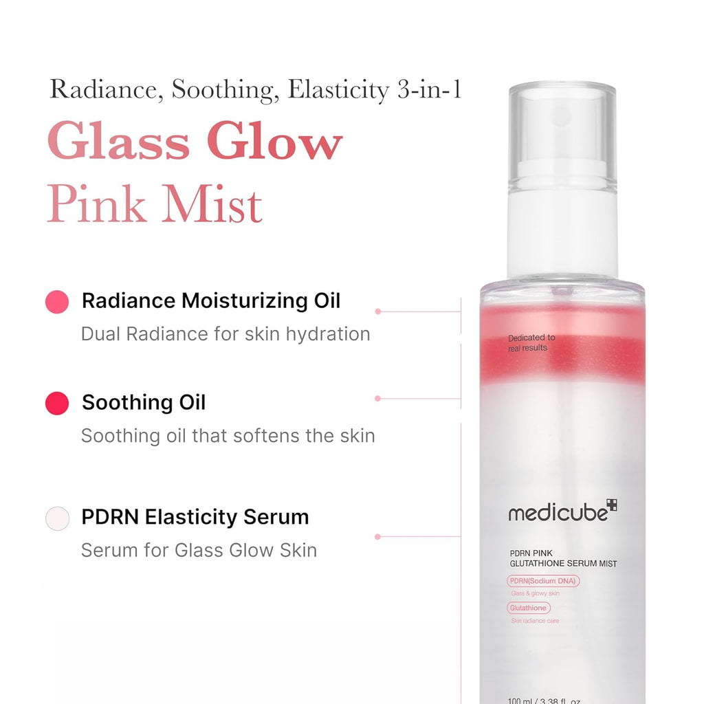 MEDICUBE PDRN Pink Glass Glow Hydrating Mist Serum