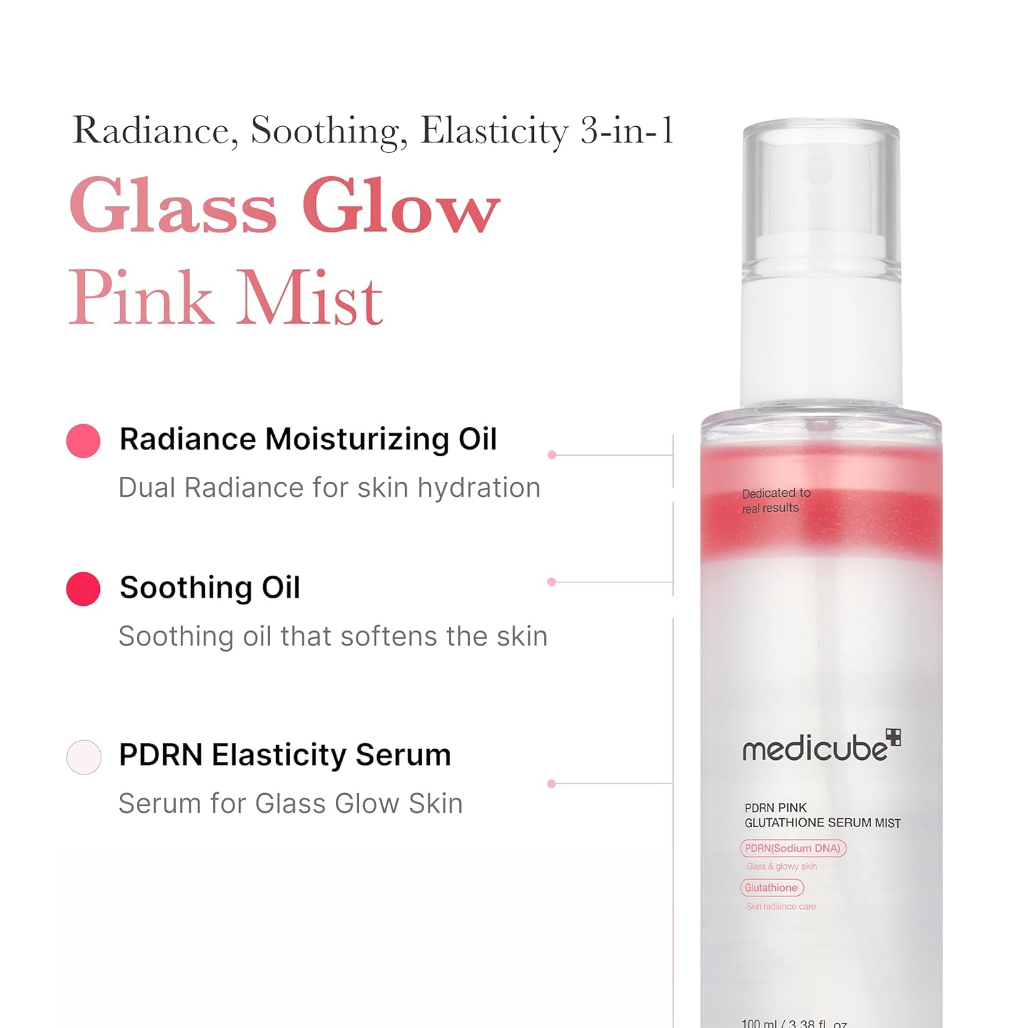 MEDICUBE PDRN Pink Glass Glow Hydrating Mist Serum