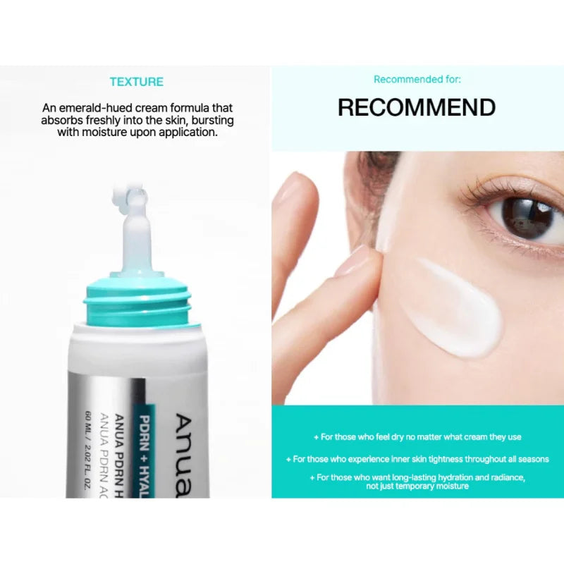 ANUA PDRN Hyaluronic Acid Deep Hydrate Radiant Skin Cream