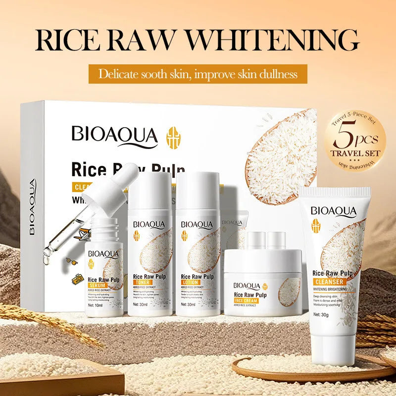 BIOAQUA Rice Raw Pulp Skin Glow Travel Kit
