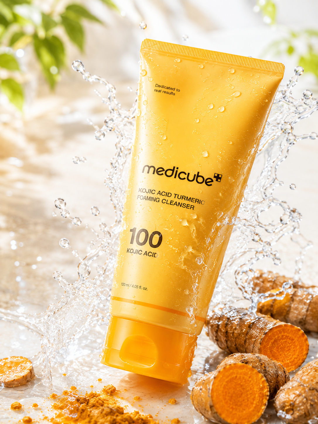 MEDICUBE Kojic Acid Turmeric Cleansing Foam (with Free Pore Brush)