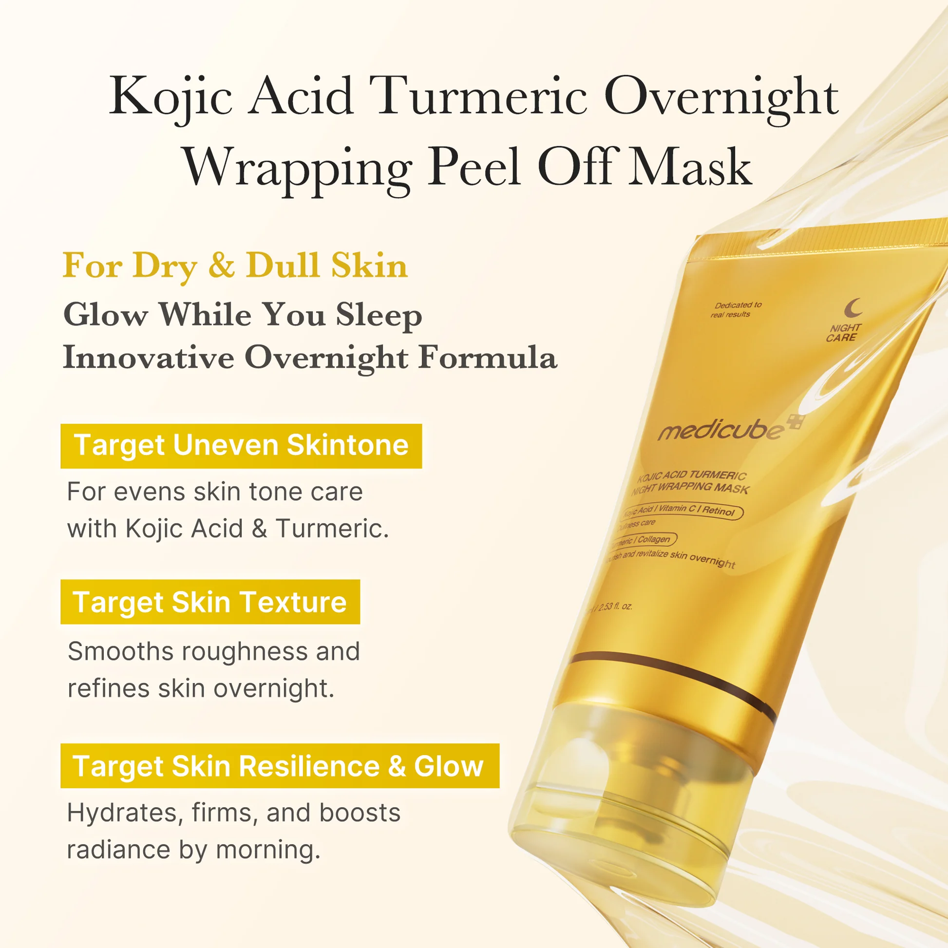 MEDICUBE Kojic Acid Turmeric Night Mask