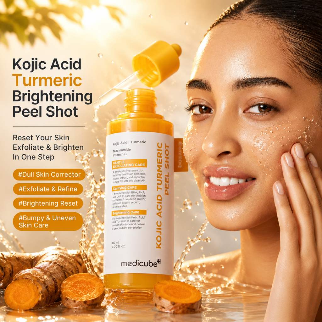 MEDICUBE Kojic Acid Turmeric Exfoliating Face Peel Shot
