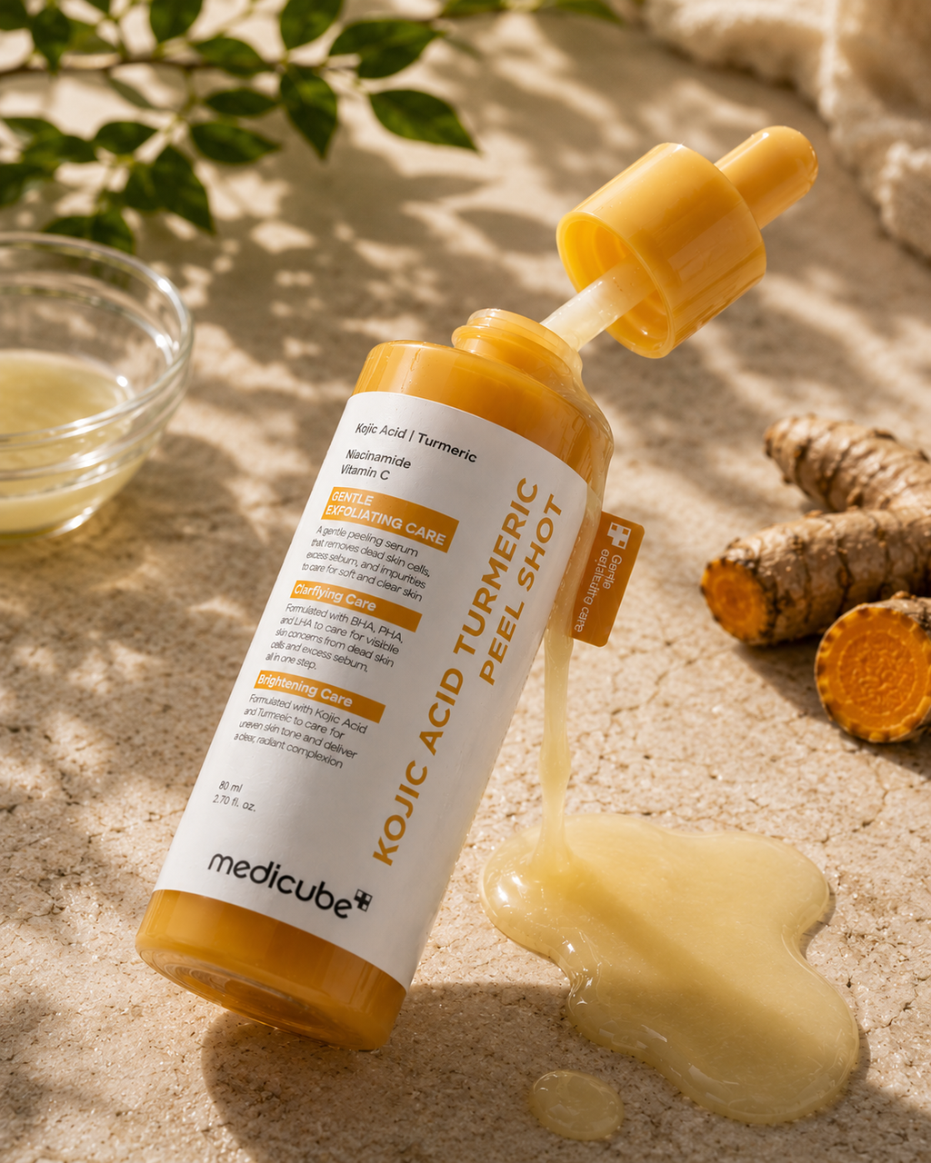 MEDICUBE Kojic Acid Turmeric Exfoliating Face Peel Shot