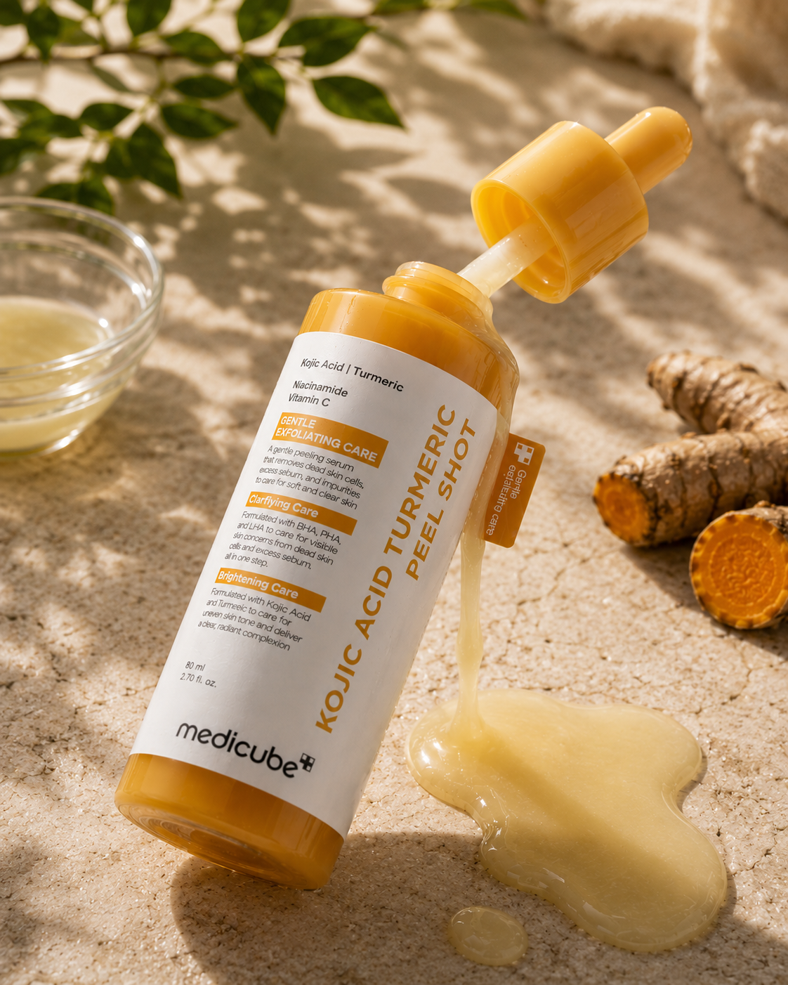 MEDICUBE Kojic Acid Turmeric Exfoliating Face Peel Shot