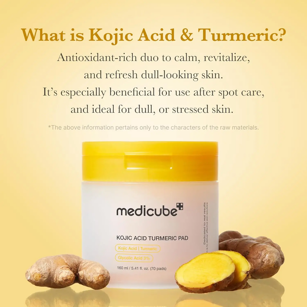 MEDICUBE Kojic Acid Turmeric Clarifying Toner Pads