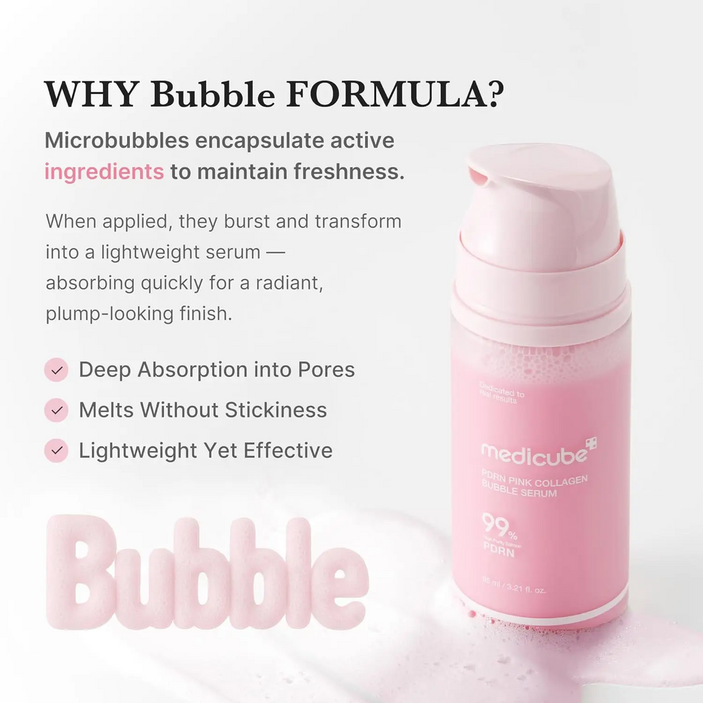 MEDICUBE PDRN Pink Collagen Bubble Serum
