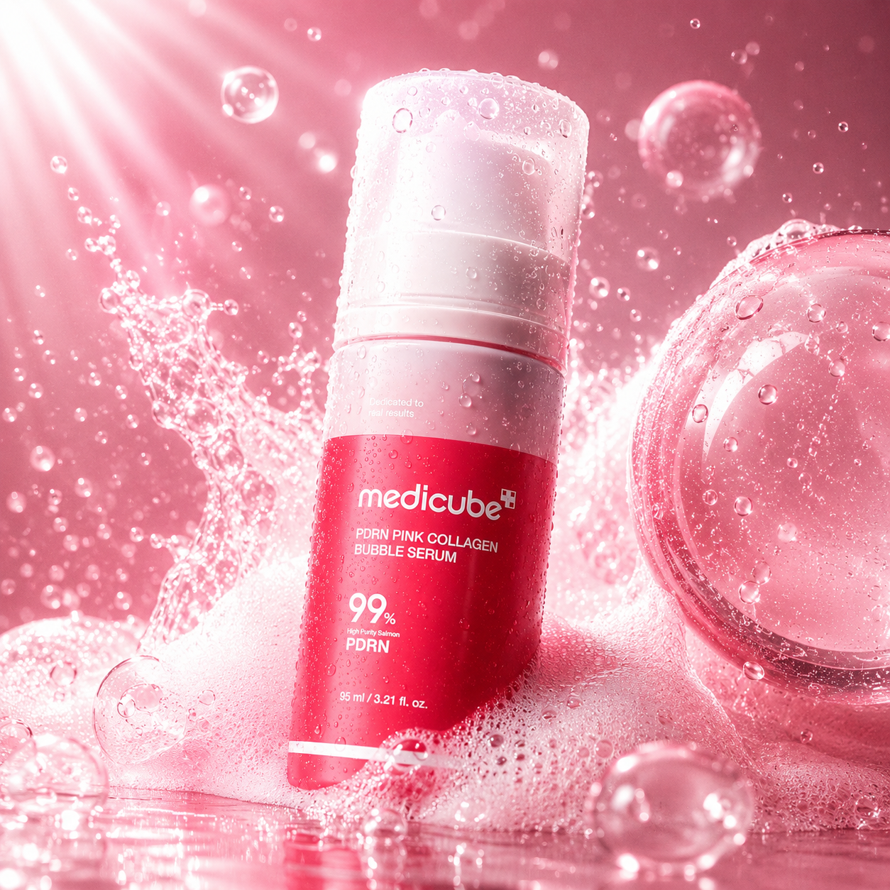 MEDICUBE PDRN Pink Collagen Bubble Serum