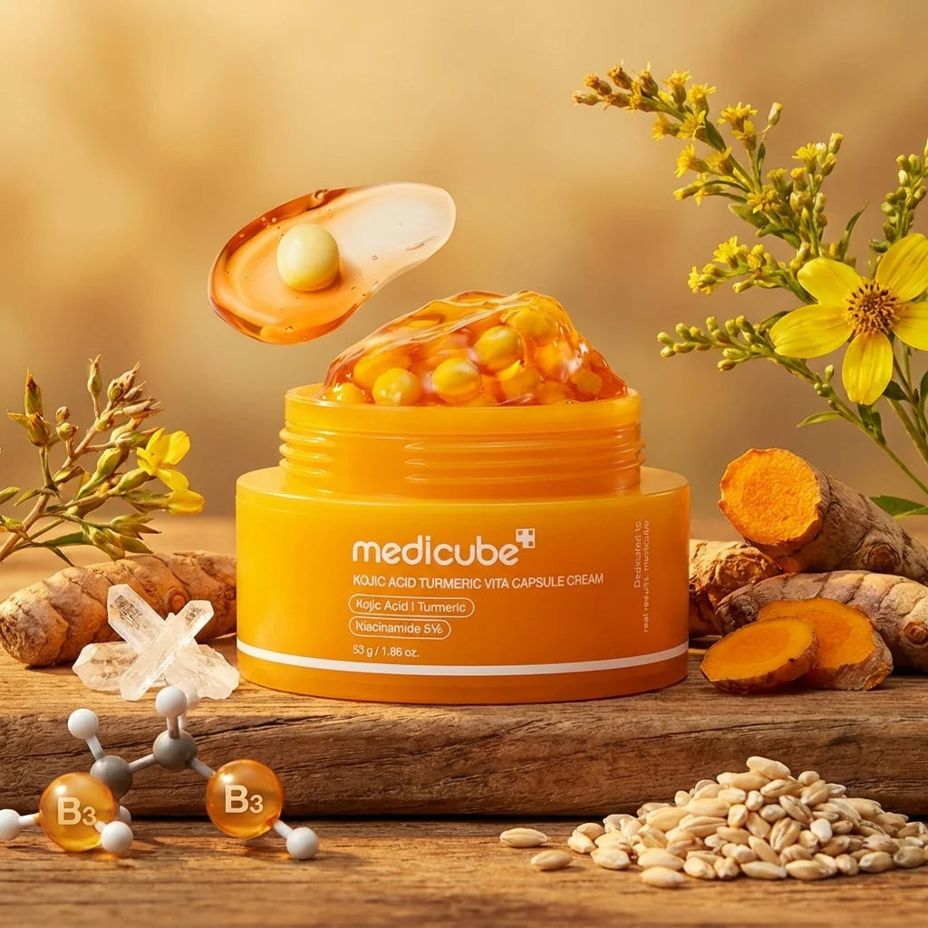 MEDICUBE Kojic Acid Turmeric Capsule Cream with for Skin Radiance