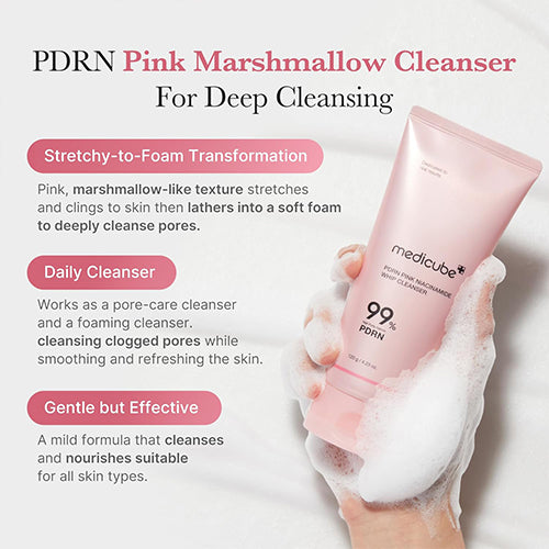 MEDICUBE PDRN Pink Glow Lift Whip Cleanser
