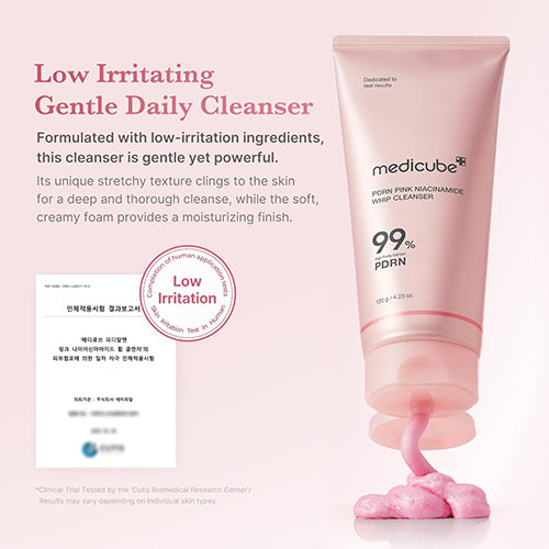 MEDICUBE PDRN Pink Glow Lift Whip Cleanser